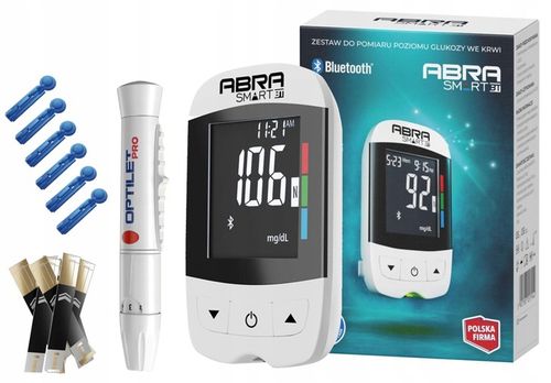 GLUKOMETR DIAGNOSTIC ABRA BEZKODOWY SZYBKI BLUETOOTH pomiar cukru na Arena.pl