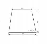 szyba boczna bok do ciągnika Ursus C-330 C-360 kabina Koźmin Z.Szyszka