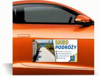Magnes na samochód reklama magnetyczna 60x30 cm BIURO PODRÓŻY dużo wzorów