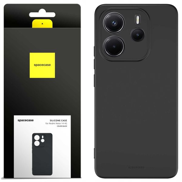 Spacecase Silicone Case 3.0 Redmi Note 14 5G black zdjęcie 1