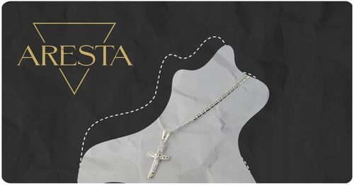 ŁAŃCUSZEK Z KRZYŻYKIEM KRZYŻ SREBRNY 925 DŁUGOŚĆ 55cm SPLOT GUCCI PUDEŁKO na Arena.pl