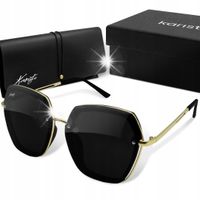Okulary Przeciwsłoneczne Polaryzacyjne Damskie Coco Black z Etui Filtr UV