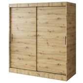 Szafa Przesuwna 180cm GOLD Artisan Garderoba 2 wnętrza