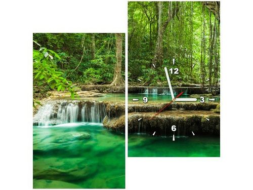 60X60CM ZEGAR WODOSPAD EREWAŃ OBRAZ DREWNO ŚCIAN KWADRAT na Arena.pl