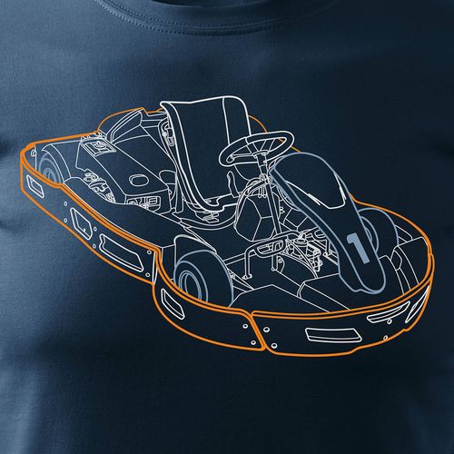 Koszulka z gokartem na gokarta gokart gokarty męska granatowa REGULAR XL na Arena.pl