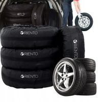 WODOODPORNE POKROWCE NA KOŁA OPONY FELGI Z RĄCZKĄ 13-17 CALI ZESTAW 4 SZTUK