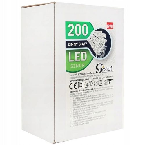 200 LED ZIMNY BIAŁY lampki wewnętrzne choinkowe świąteczne Święta dekoracja na Arena.pl