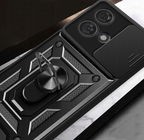 Etui do MOTOROLA EDGE 40 NEO PANCERNE RING 360° Szkło 3D z czytnikiem linii na Arena.pl