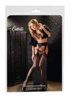 cottelli legwear rajstopy czarne imitujące pas do pończoch l/xl