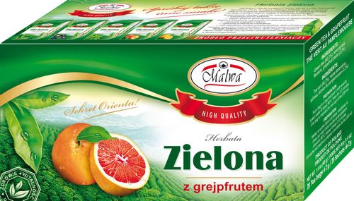 Malwa Herbata Zielona z grejpfrutem 40 g (20 x 2 g) na Arena.pl