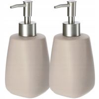 Dozownik Na Mydło Płyn Pojemnik Beżowy 2 x 400ml