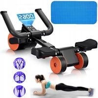 KÓŁKO ROLLER AB DO ĆWICZEŃ MIĘŚNI BRZUCHA Z TIMEREM + MATA