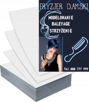 Ulotki A4 100szt reklamowe firmowe FRYZJER DAMSKI dużo wzorów
