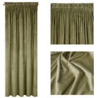 ZASŁONA welwet welur velvet TAŚMA 140X270 OLIWKOWA