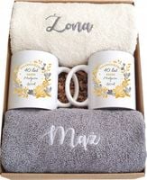 PREZENT ROCZNICA ŚLUBU JUBILEUSZ 20 25 30 40 50 KOMPLET BAWEŁNIANYCH 50x100