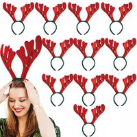 12 x OPASKA ŚWIĄTECZNA NA GŁOWĘ RENIFERA Z DZWONECZKAMI NA ŚWIĘTA MIKOŁAJKI