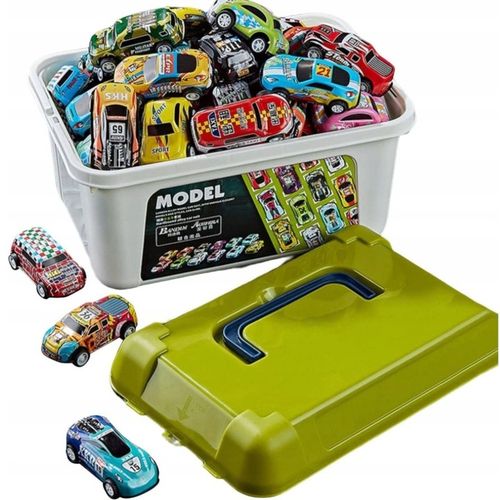 SAMOCHODZIKI Z NAPĘDEM 50 RESORAKI KUFEREK AUTKA METALOWE SAMOCHODY MAPA na Arena.pl