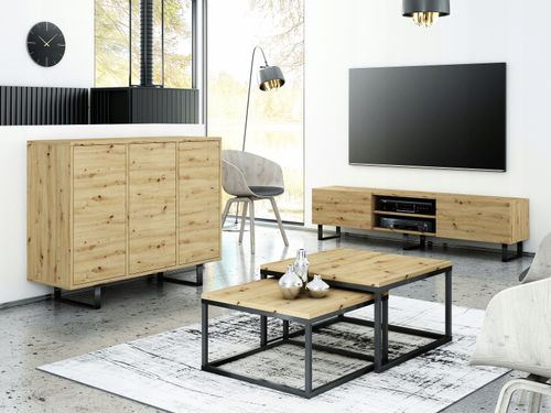 KOMODA INDUSTRIALNA LOFT 120 3D ARTISAN / POŁYSK na Arena.pl