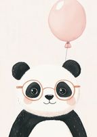 Plakat 50x70cm Wzory dla Dzieci, Dziewczynki i Chłopca - Panda