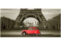 OBRAZ CZERWONY CITROEN 2CV WIEŻĄ EIFFLA