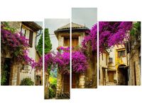 130CM 85 OBRAZ 4 ELEM STARE MIASTO PROWANSJI ŚCIENNY