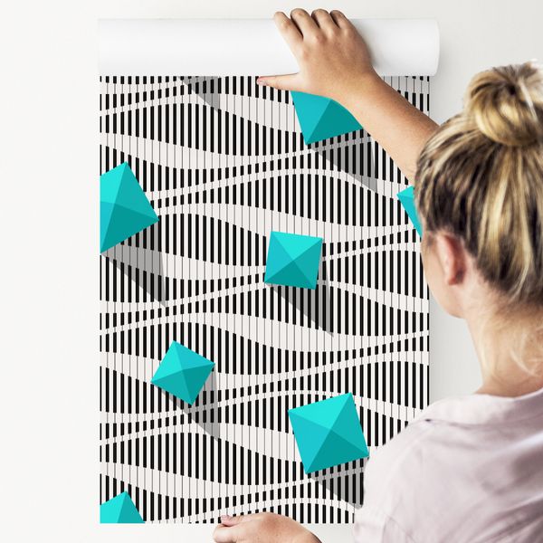 Tapeta Piramidy na Czarno - Białym Tle - Efekt 3D zdjęcie 4