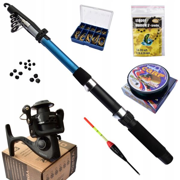 ZESTAW WĘDKARSKI Wędka Kołowrotek + GRATISY 24H zdjęcie 10