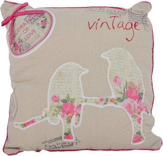 Poduszka beżowa vintage zdjęcie 1