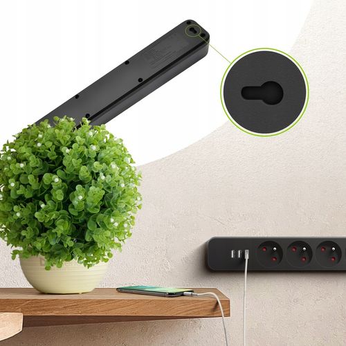 Listwa Zasilająca Przedłużacz z 3xUSB z Włącznikiem Antyprzepięciowa 1,5m na Arena.pl