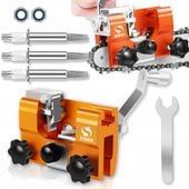 OSTRZAŁKA ŁAŃCUCHÓW PIŁY SPALINOWEJ PILARKI RĘCZNA + 3 OSTRZA OSEŁKI