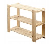 Emaga Regał na buty zabawki drewniany MAXI 3p ażurowe