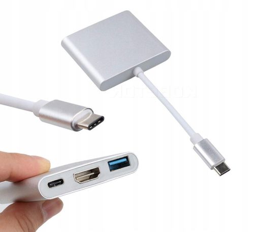 Adapter Przejściówka ZENWIRE 3w1 MHL HUB USB C HDMI 4K do MacBook Samsung na Arena.pl