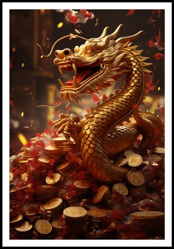 Plakat 68x101cm Smok Bogactwa na Arena.pl