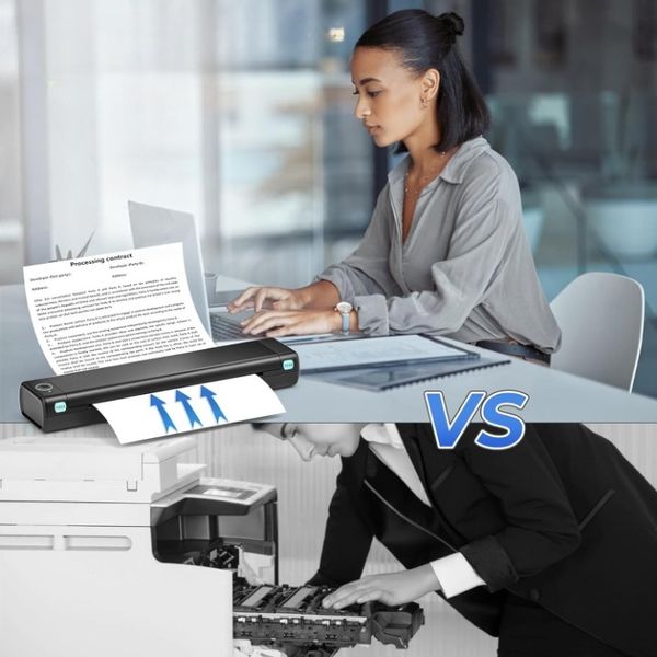 Przenośna termiczna drukarka Phomemo M08F bluetooth do dokumentów A4 tatuaż zdjęcie 8