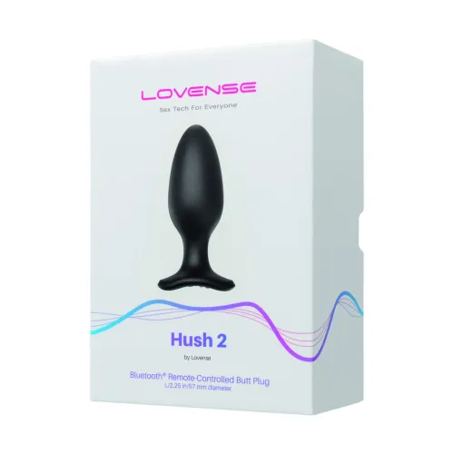 lovense hush 2 l 57 mm - zdalna wibrująca zatyczka, bluetooth, czarna na Arena.pl