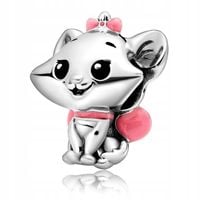Zawieszka SREBRO 925 Charms Koralik Disney Kotek Marie