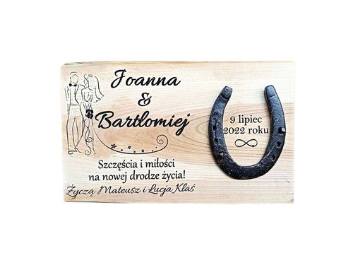 Prezent dla nowożeńców ślub podkowa na szczęście na Arena.pl