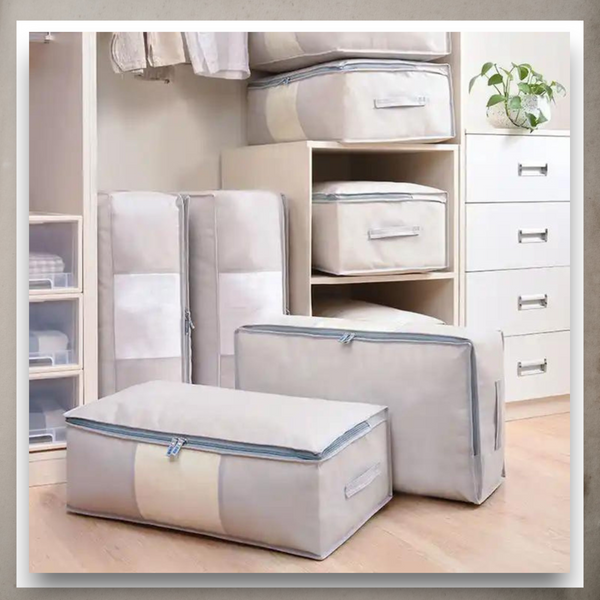 Pokrowiec Na Pościel Pod Łóżko Pojemnik Na Ubrania Torba Miękki Szary S zdjęcie 6