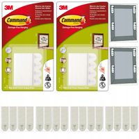 Command Rzepy samoprzylepne 16 szt / 8 par - Powiesisz 2 obrazy do 1.8