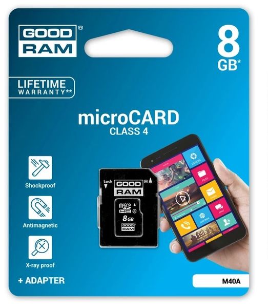 8Gb Karta Pamięci Microsd Goodram Micro Sdhc +Adap zdjęcie 3