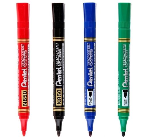 MARKER PERMANENTNY Pentel N850 okrągły CZARNY 12x na Arena.pl