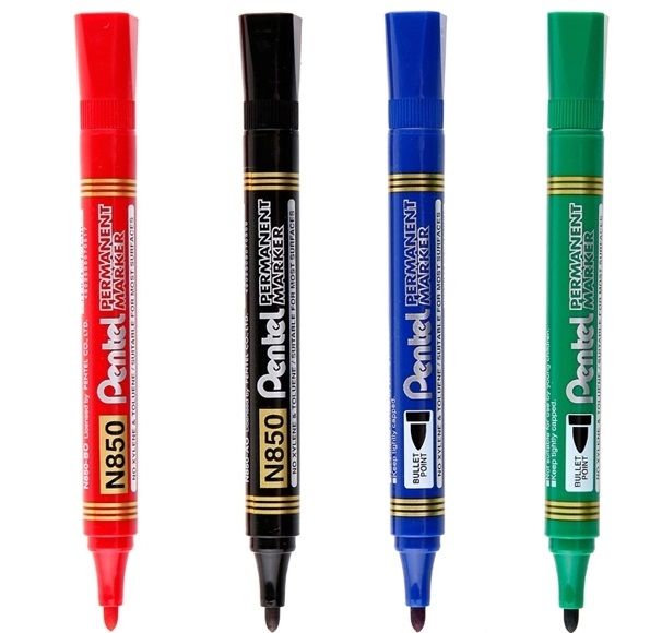 MARKER PERMANENTNY Pentel N850 okrągły CZARNY 12x zdjęcie 4