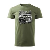 Koszulka samochodowa z samochodem Chrysler Pacifica męska khaki REGULAR L