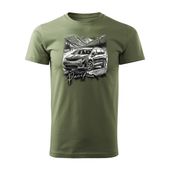 Koszulka samochodowa z samochodem Chrysler Pacifica męska khaki REGULAR XXL