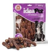 Smaczny przysmak przekąska dla psów IdeaPet Kiełbaski z kaczką i serem 500g
