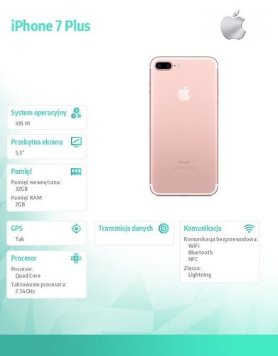IPhone 7 Plus 32GB Rose Gold na Arena.pl