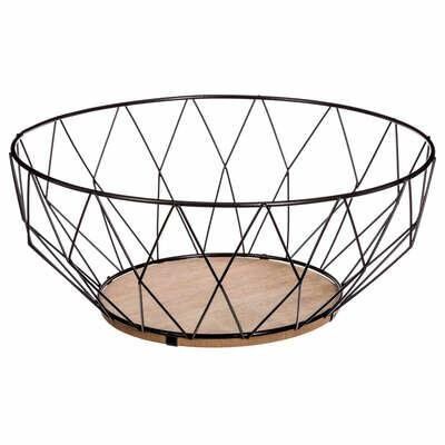 Kosz na owoce Diamond czarny 28cm zdjęcie 1