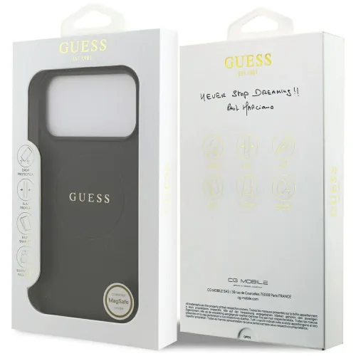 etui guess grained ring magsafe do iphone 17 pro max - czarne na Arena.pl