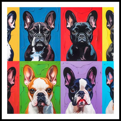 Plakat 90x90cm Buldogi Francuskie na Arena.pl