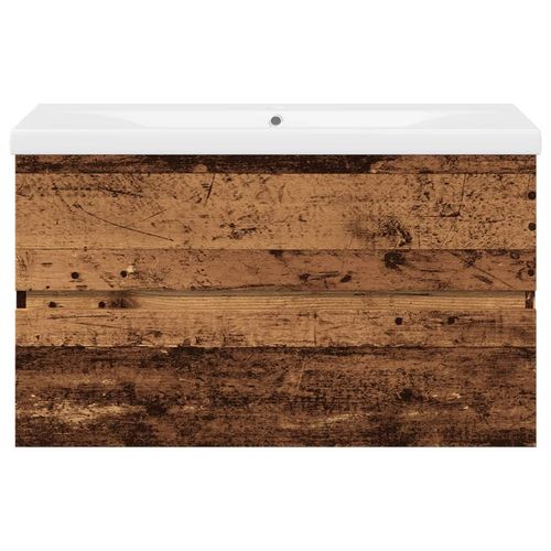 Szafka z wbudowaną umywalką, stare drewno na Arena.pl